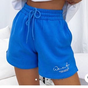 White fox sweatshorts
